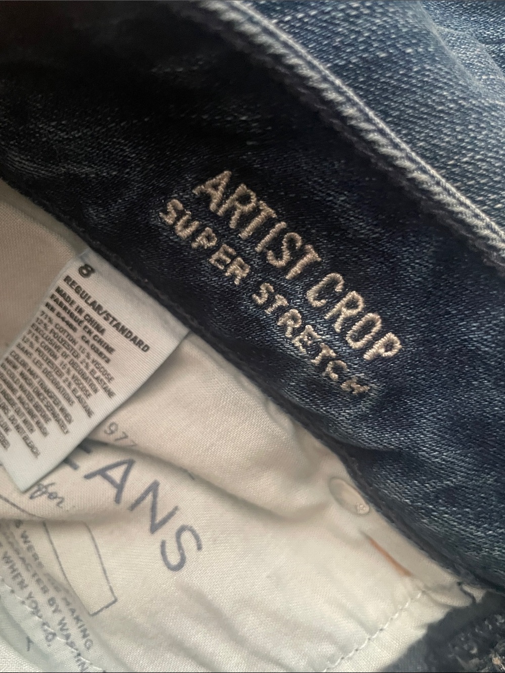 Artist Crop Y2K Capri Low Rise American Eagle - Picture 2 of 7